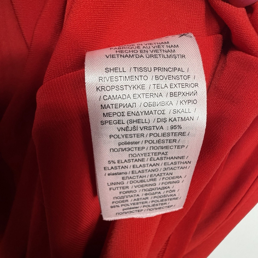 Lauren Ralph Lauren Red Faux Wrap Dress with Jewel Detail Womens Size 2 - Picture 7 of 9